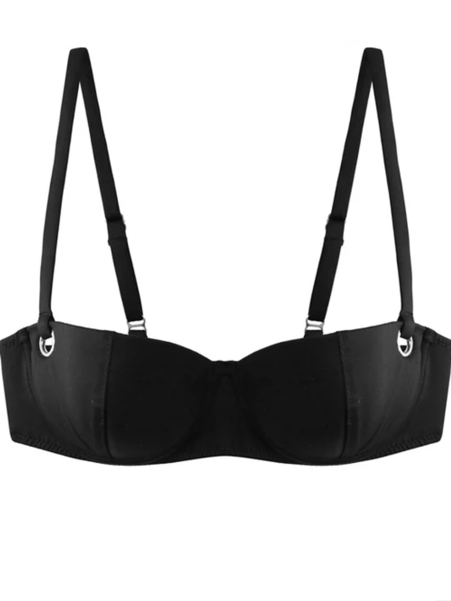 Fleur Du Mal Black Balconette Bikini Top